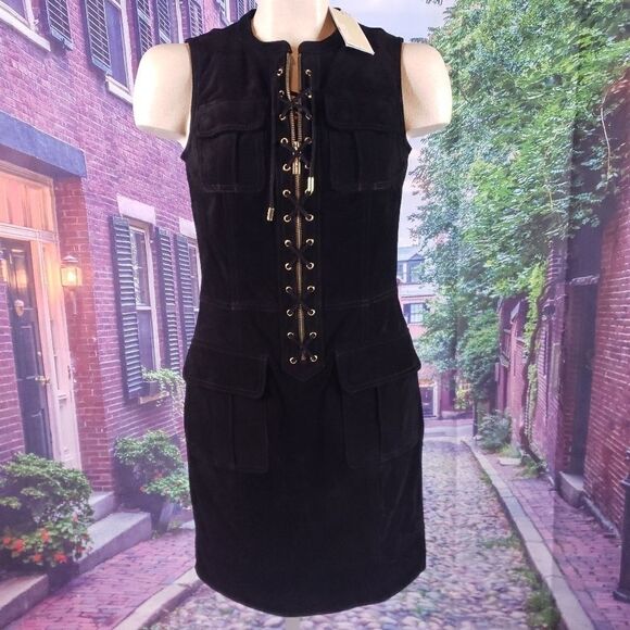 Michael Kors Black Suede Dress XS - Picture 1 of 8